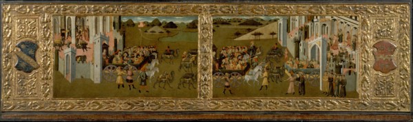 King Solomon and the Queen of Sheba. Creator: Master of Lecceto.