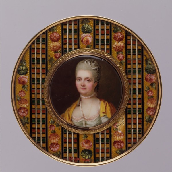 Box with portrait of a woman, ca. 1770-75. Creator: Johann Heinrich Hurter.