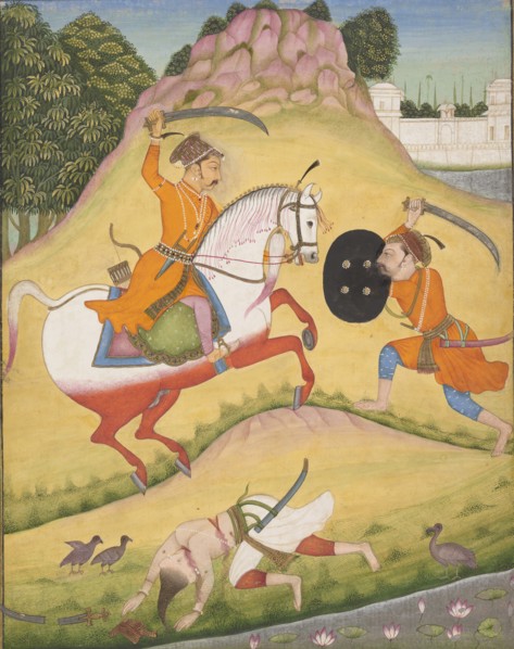 Nata Ragina: Folio from a ragamala series (Garland of Musical Modes) , 1714. Creator: Mohamed.
