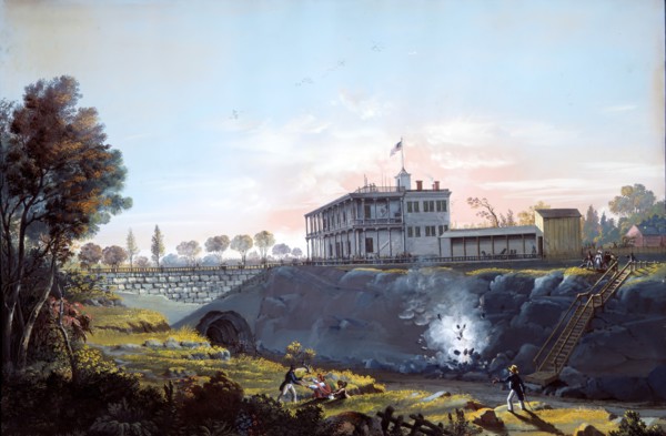 View of the Tunnel of the Harlem Railroad, ca.1837. Creator: Nicolino Calyo.
