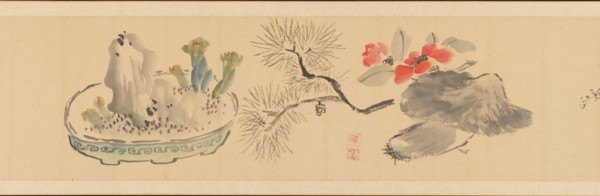 Letter Enclosing Flowers, 1831. Creator: Okada Hanko.