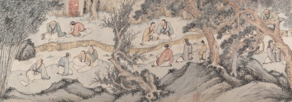 Gathering at the Orchid Pavilion, datable to 1560. Creator: Qian Gu.