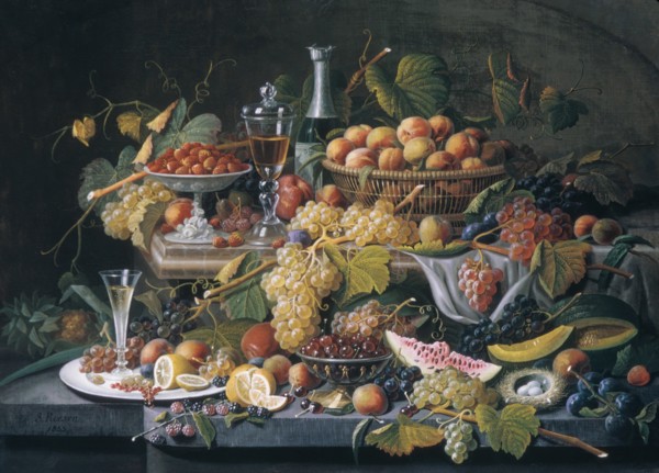 Still Life: Fruit, 1855. Creator: Severin Roesen.