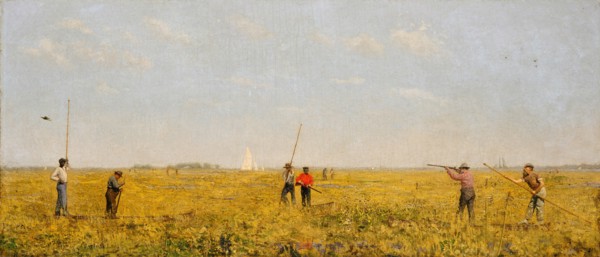 Pushing for Rail, 1874. Creator: Thomas Eakins.