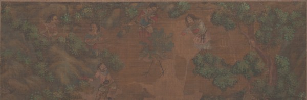 Landscape Painting of Figure in Woodland Setting. Creator: Unknown.