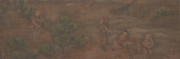 Landscape Painting of Figure in Woodland Setting. Creator: Unknown.