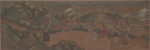 Landscape Painting of Figure in Woodland Setting. Creator: Unknown.