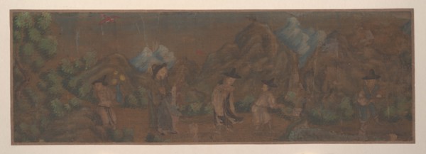 Landscape Painting of Figure in Woodland Setting. Creator: Unknown.