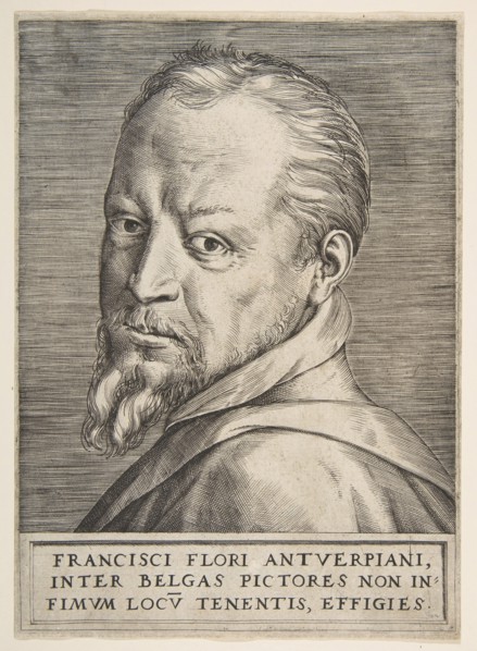 Bust portrait of Frans Floris, 1531-76. Creator: Giulio Bonasone.
