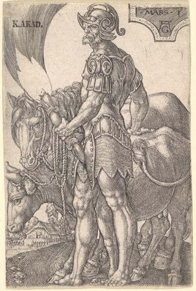 Mars, from The Seven Planets, 1533. Creator: Heinrich Aldegrever.