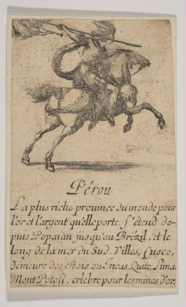 Pérou, 1644. Creator: Stefano della Bella.
