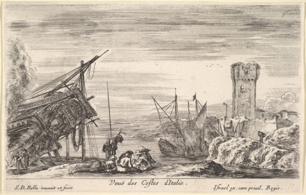 View of the coast of Italy