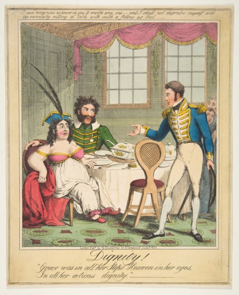 Dignity! - "Grace was in all her Steps. Heaven in her eyes, In all her actions di..., June 21, 1821. Creator: Theodore Lane.