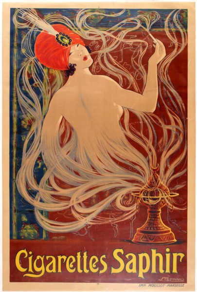 Cigarettes Saphir , 1910. Creator: Stephano
