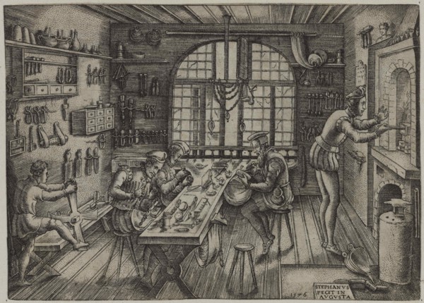 Goldsmith's Shop, 1576. Creator: Delaune, Étienne