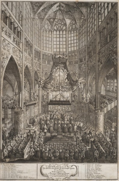 The Coronation of Maria Theresa at Prague Castle, 1743. Creator: Rentz, Michael Heinrich