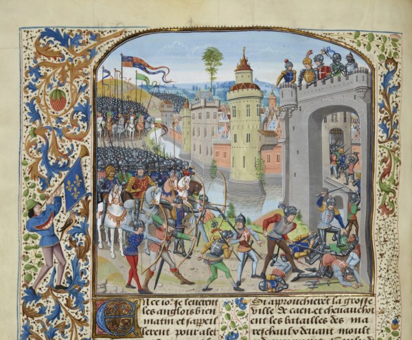 The Battle of Caen in 1346, ca 1470-1475. Creator: Liédet, Loyset