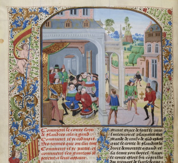 Homage of Louis II of Male by a deputation of Ghent, ca 1470-1475. Creator: Liédet, Loyset