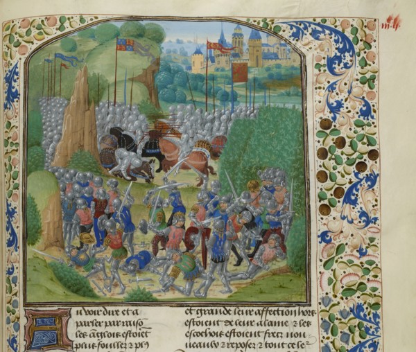 The Battle of Otterburn on August 1388, ca 1470-1475. Creator: Anonymous.