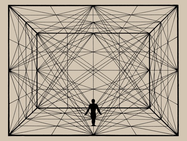 Figure in Space with Plane Geometry and spatial Delineations, 1924-1925. Creator: Schlemmer, Oskar