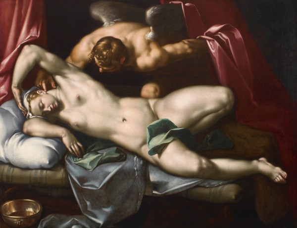 Cupid visiting Psyche at Night, ca 1590. Creator: Bloemaert, Abraham