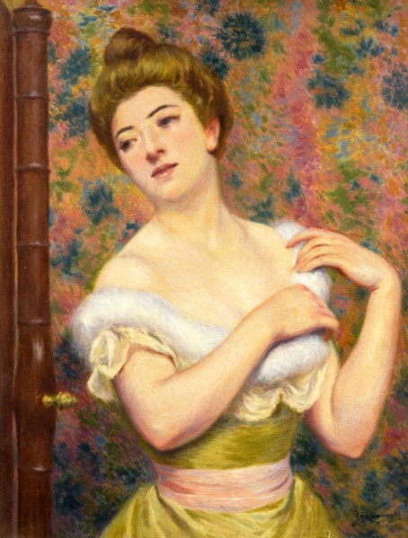 At the dressing table. Creator: Zandomeneghi, Federico