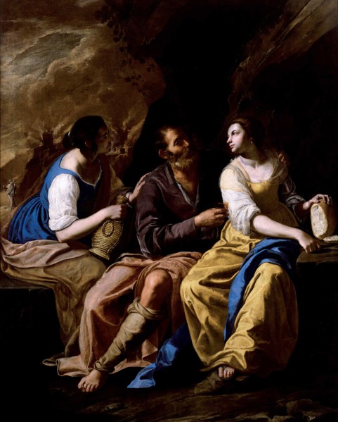 Lot and his Daughters, ca 1635-1637. Creator: Gentileschi, Artemisia