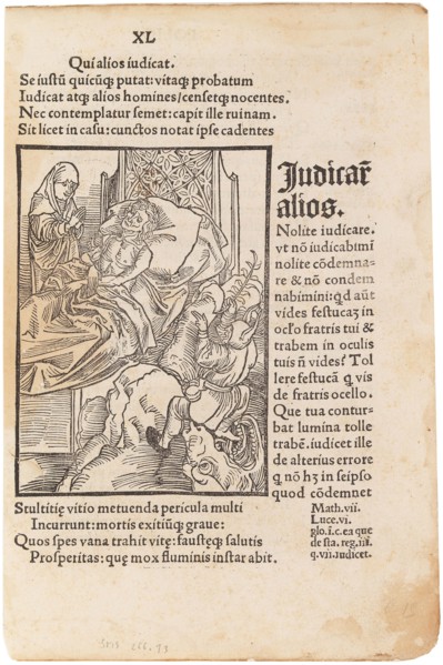 Illustration to the book "Ship of Fools" by Sebastian Brant, 1494. Creator: Dürer, Albrecht