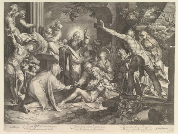 Raising of Lazarus, ca. 1600. Creator: Abraham Bloemaert.