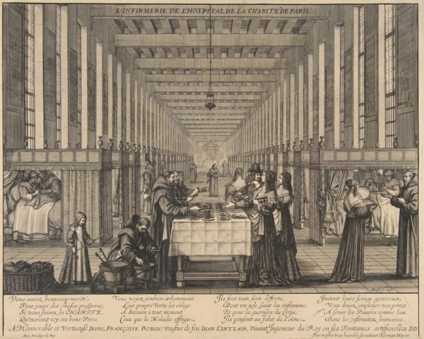 The Infirmary of the Hospital of Charity, ca. 1639. Creator: Abraham Bosse.