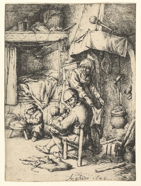 The Pater Familias, 1648. Creator: Adriaen van Ostade.