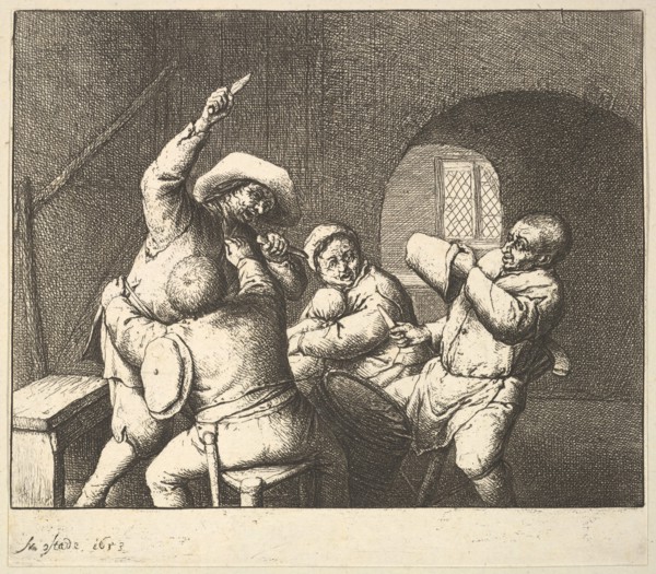 The Knife Thrust, 1610-85. Creator: Adriaen van Ostade.