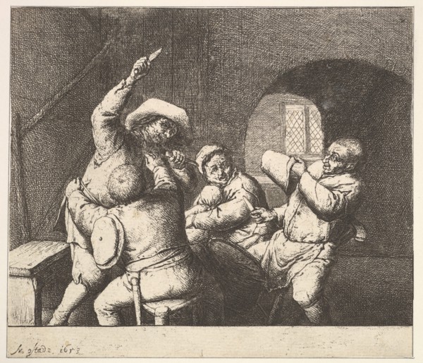 The Knife Thrust, 1610-85. Creator: Adriaen van Ostade.