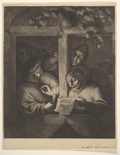 Singers at the Window, 1610-85. Creator: Adriaen van Ostade.