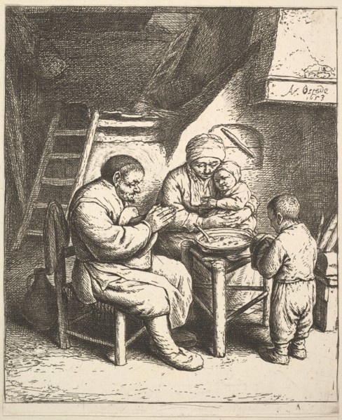 The Blessing, 1610-85. Creator: Adriaen van Ostade.