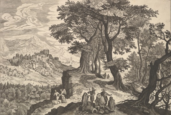 Landscape with Tobias and the Angel and Gypsies. Creator: Aegidius Sadeler II.