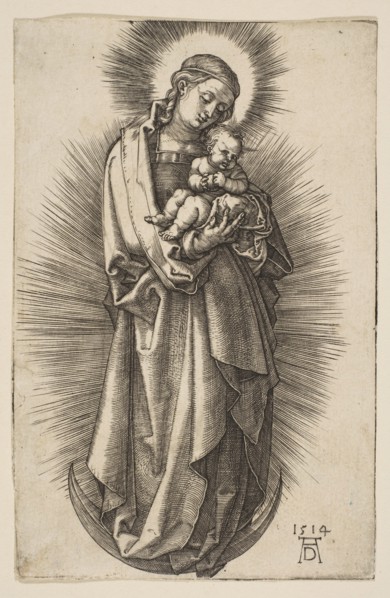 Virgin and Child on the Crescent with a Diadem, 1514. Creator: Albrecht Durer.