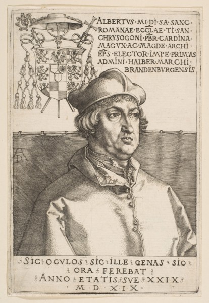 Cardinal Albrecht of Brandenburg, 1519. Creator: Albrecht Durer.
