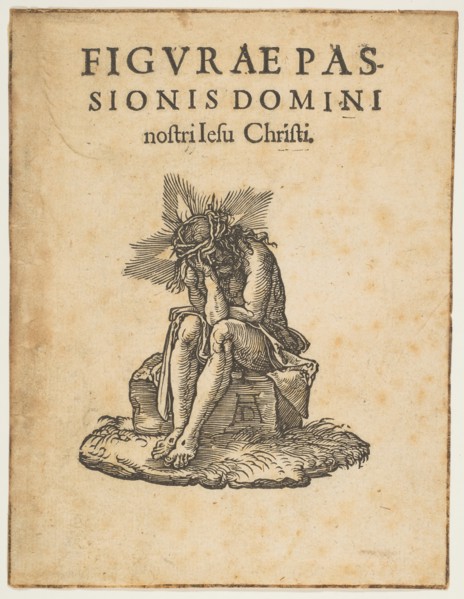The Man of Sorrows Seated, title page of The Small Passion