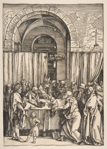 The Rejection of Joachim's Offering, from The Life of the Virgin, ca. 1504. Creator: Albrecht Durer.