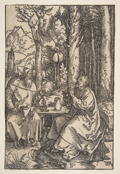 Saint Anthony and Saint Paul in the Desert, ca. 1503. Creator: Albrecht Durer.