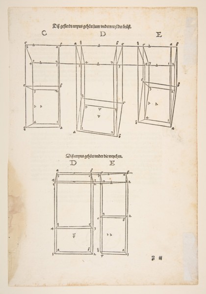 Illustration from Dürers Vier Bucher von Menslicher Proportion, Nuremberg, 1528.n.d. Creator: Albrecht Durer.
