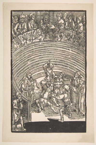 Illustration from The Comedie of Terence, 19th century reprint.n.d. Creator: Albrecht Durer.
