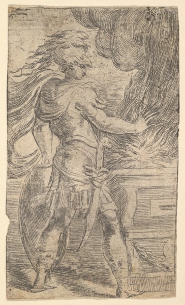 Mutius Scaevola placing his hand in the flames