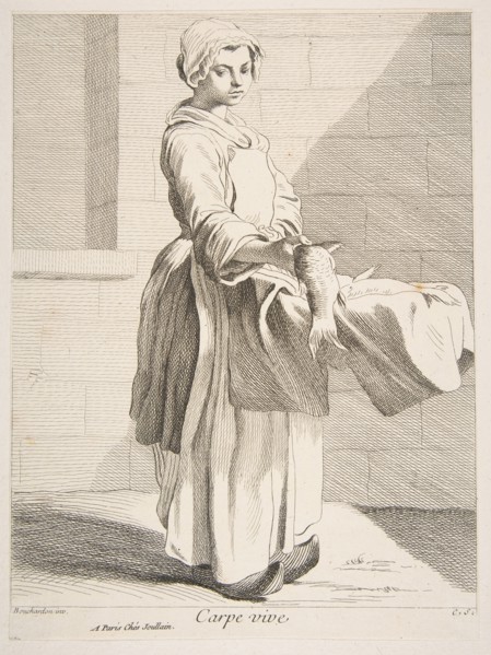 Fish Vendor, 1738. Creator: Caylus, Anne-Claude-Philippe de.