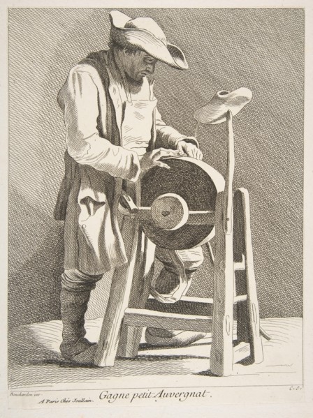 Knife Sharpener, 1742. Creator: Caylus, Anne-Claude-Philippe de.