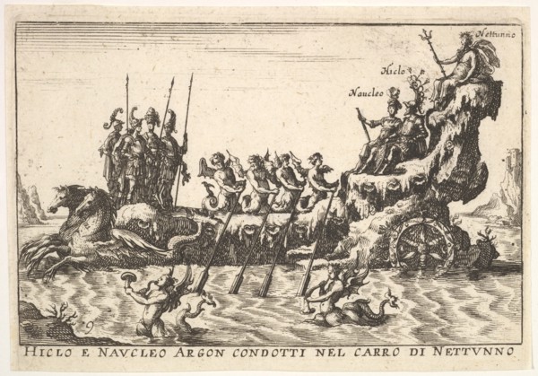 Plate 9: Argonauts Hicleus and Naucleus led in the float of Neptune