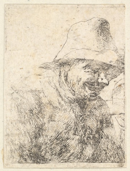Head of a Peasant, 17th century. Creator: Unknown.