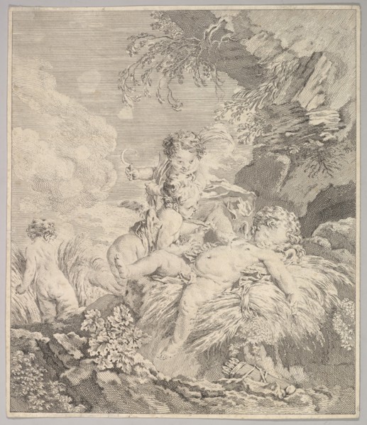 Cupids Tickling Each Other, 18th century. Creator: Unknown.