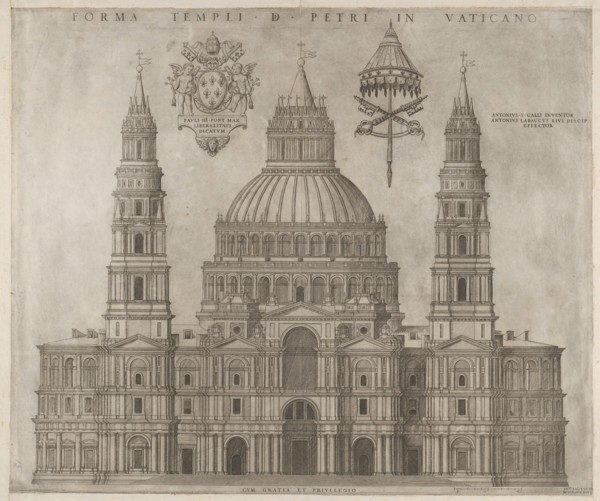 Speculum Romanae Magnificentiae: St. Peter's, 1547. Creator: Unknown.